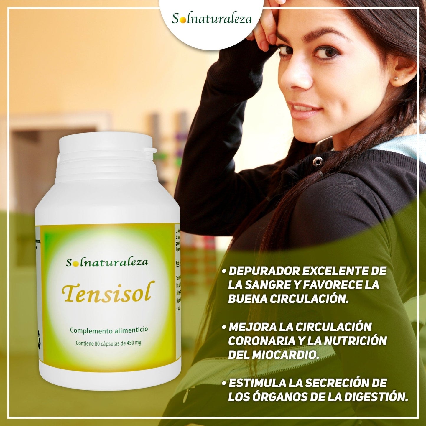 controla la tensión arterial naturalmente con tensisol (80 cápsulas) - nutraceutis