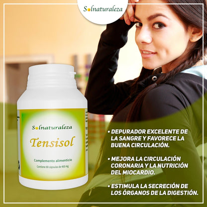 CONTROLA LA TENSIÓN ARTERIAL NATURALMENTE Con Tensisol (80 cápsulas) - NUTRACEUTIS