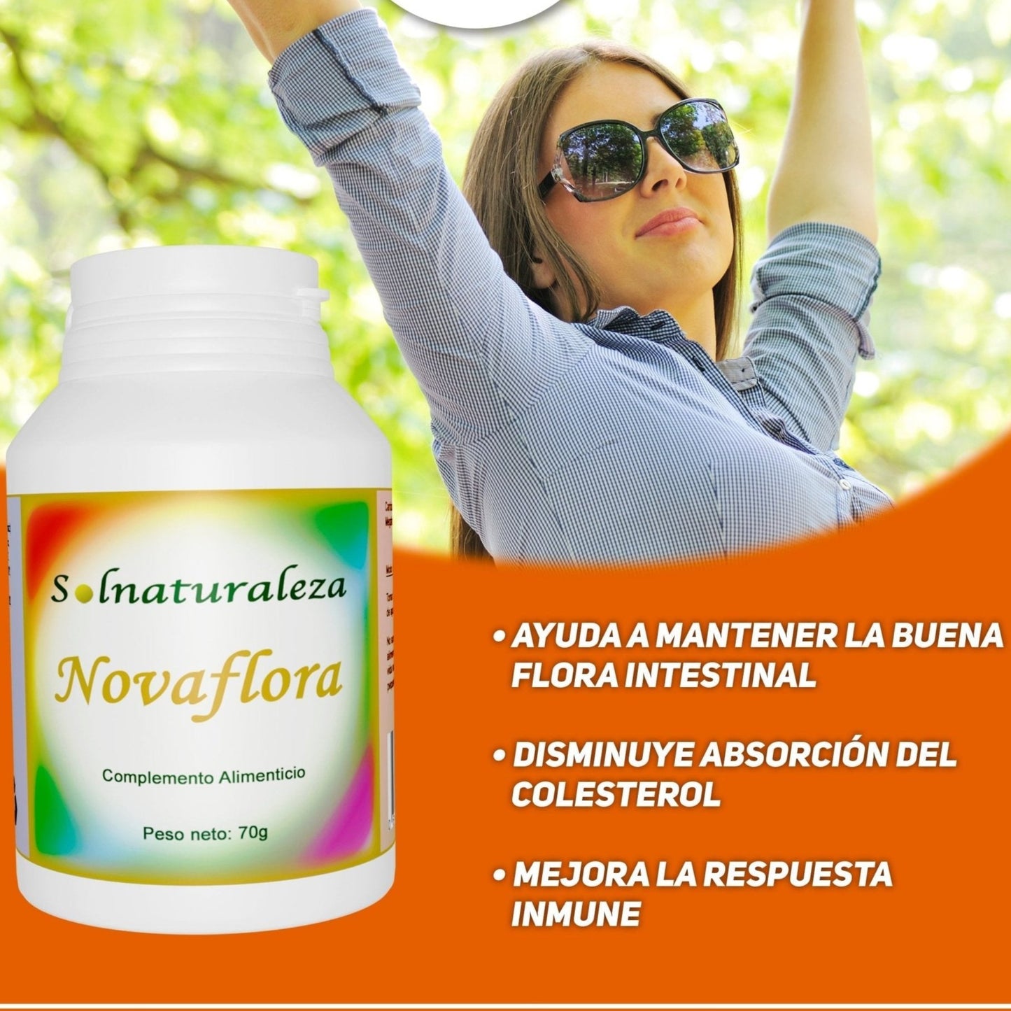 mantén una flora intestinal saludable con novaflora (bote de 70 g) - nutraceutis