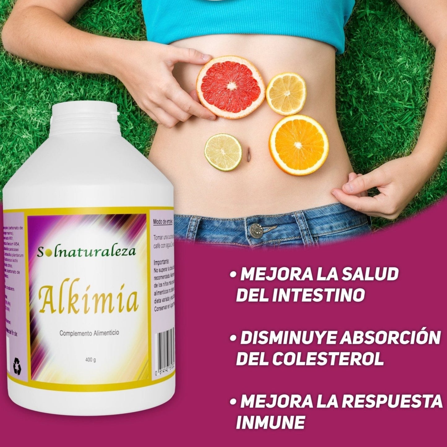 mejora tu intestino con alkimia, control de acidez y gases (400 g) - nutraceutis